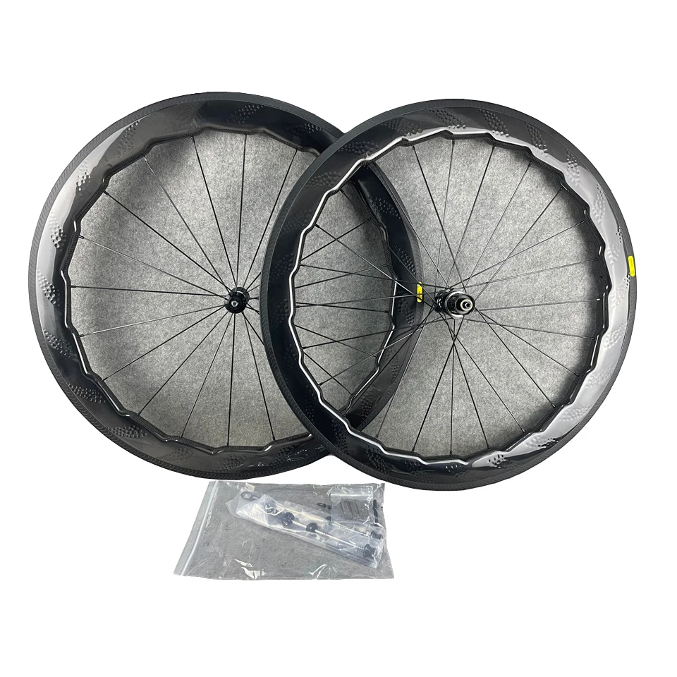 3 Decals 700C*25mm 454 58mm Carbon Road Bike Wheels V Brake 