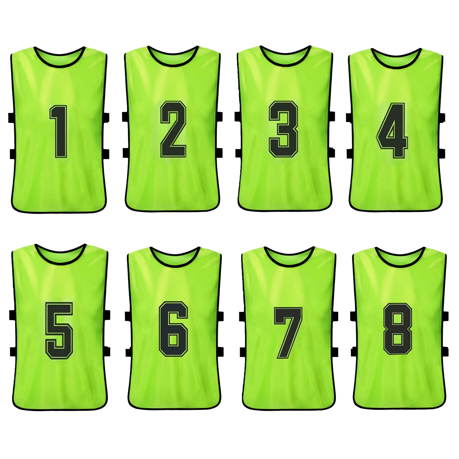 

1PC Adults Soccer Pinnies Quick Drying Football Jerseys Vest Scrimmage Practice Sports Vest Soccer Team Training Numbered Vest