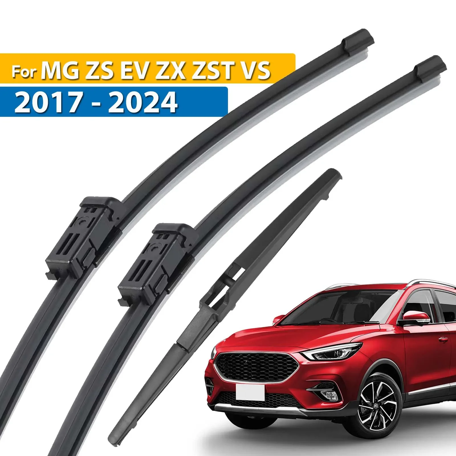 Фото Комплект передних и задних щеток стеклоочистителя для MG ZS EV ZX ZST VS 2017-2024, щетки для лобового стекла, 24