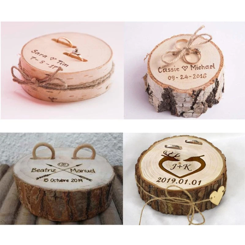 Vintage Rustic Country Wedding Ring Box Handmade  Ring Box for Wedding Day Engagement Proposal Rustic Ring Holder