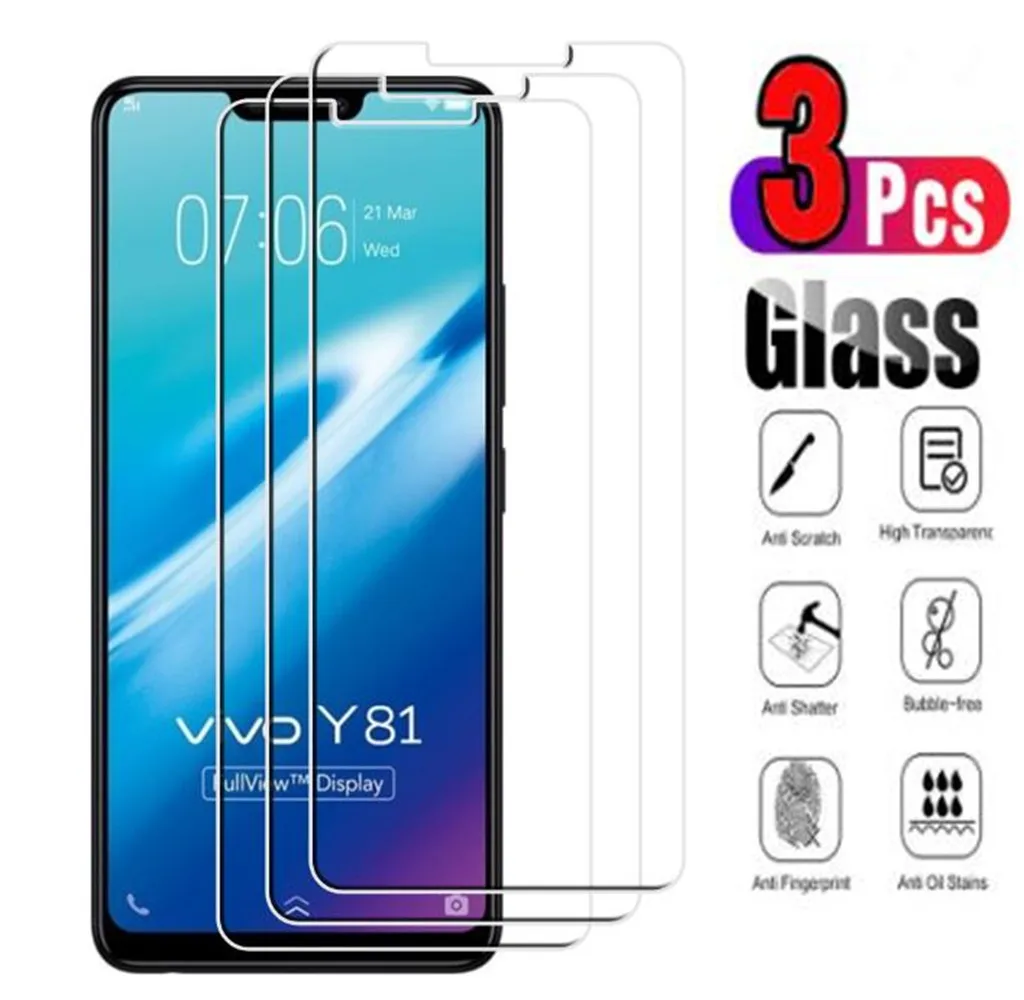 

Защитное стекло для Vivo V9 Pro Youth X23 Y81 Y81i Y81s Y83 Y85 Y91i Y93 Y93s Y95 Y97 Z1, закаленное защитное стекло для экрана, 3 шт.
