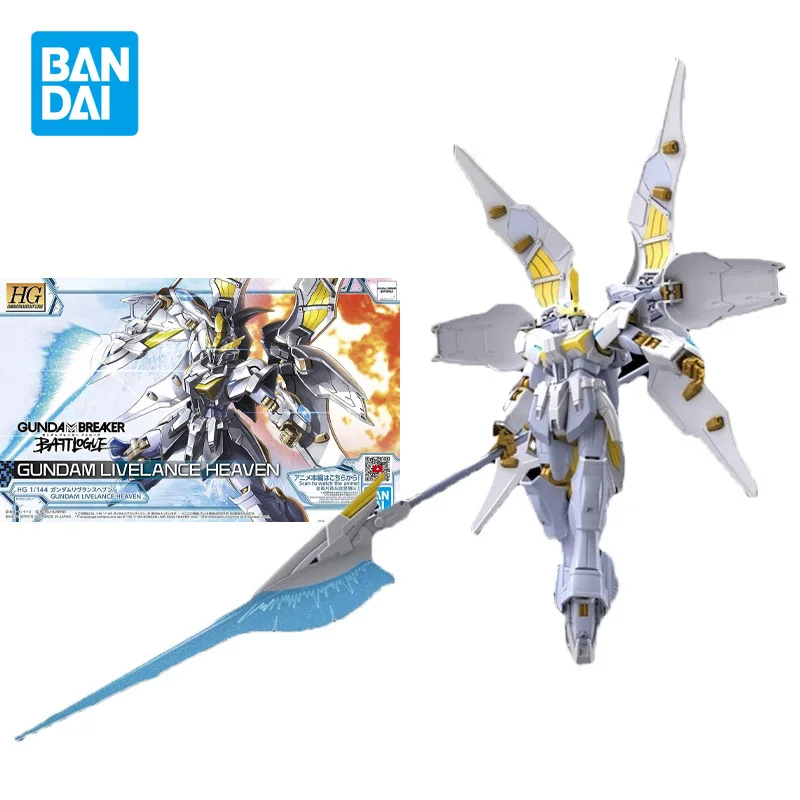 

Bandai Original Gundam HG Series GUNDAM LIVELANCE HEAVEN Anime Action Figure Assembled Model To Model Gifts For Children