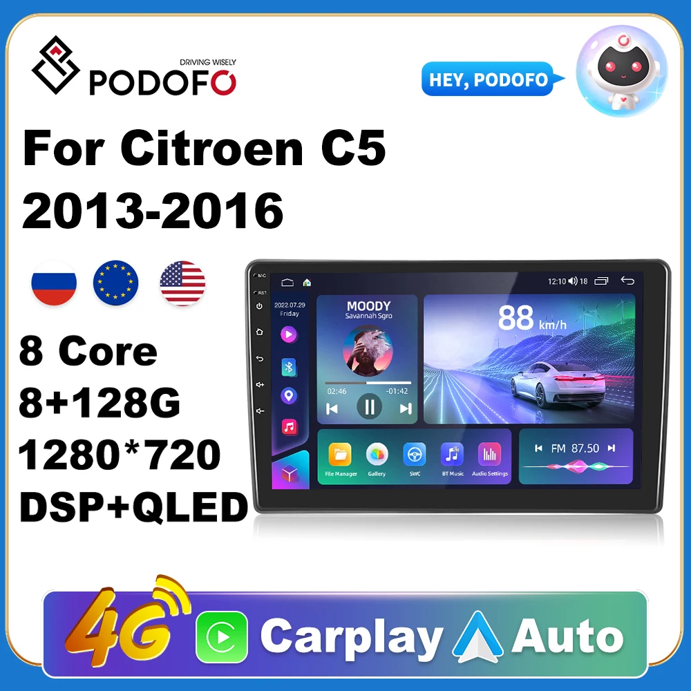 

Car Multimedia Stereo for Citroen C5 2013-2016 Android 10 Support Carplay AHD Camera Auto Radio IPS Screen