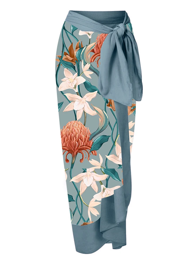 Fashion Floral Print Bikini Swimsuit 2022 Woman Three Piece Suit Young Girls Beach Dress Elegance Luxury Maillots De Bain