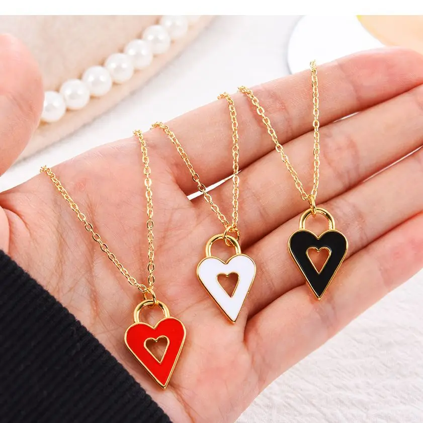 

Женское ожерелье с подвеской в виде сердца, 10 шт.