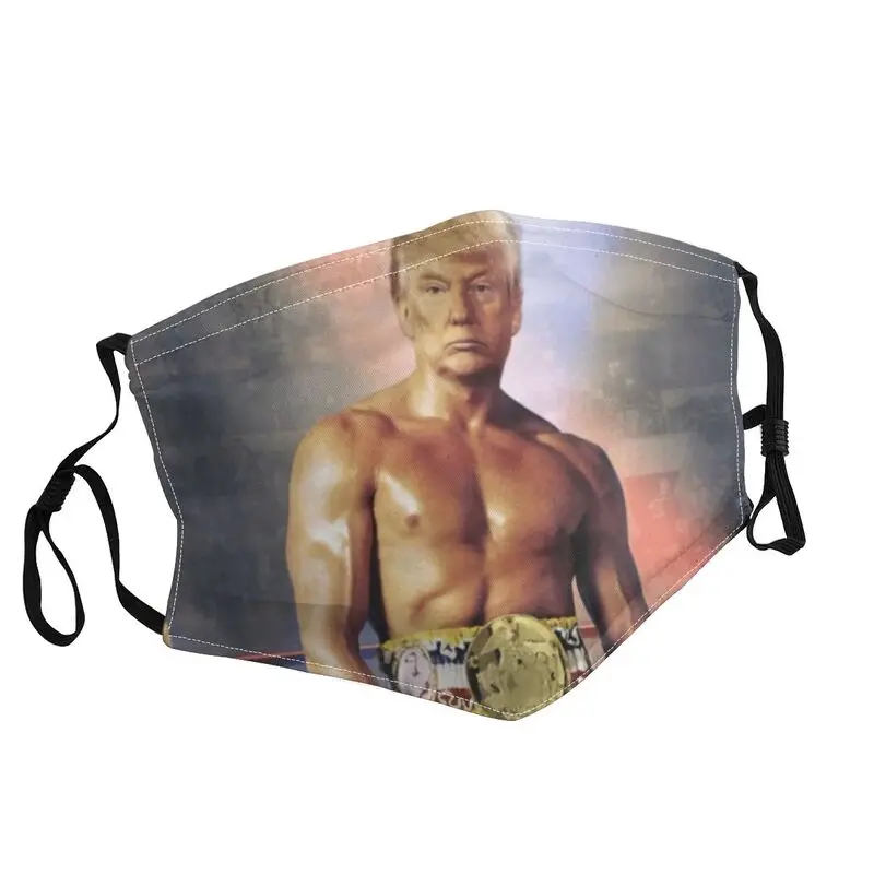 

Boxer Trump Mask Dustproof Washable US President Face Mask Protection Cover Men Women Respirator Mouth-Muffle