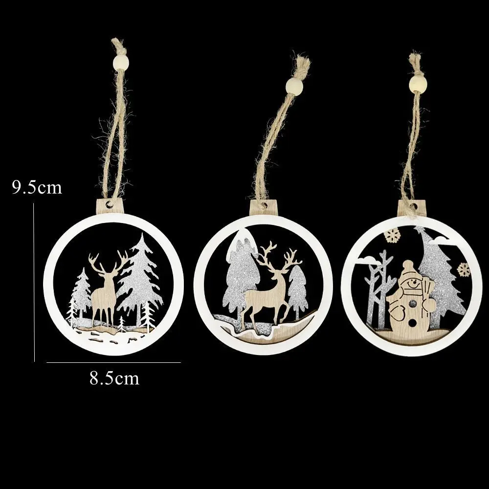 

3 шт. Рождественские деревянные подвески DIY House