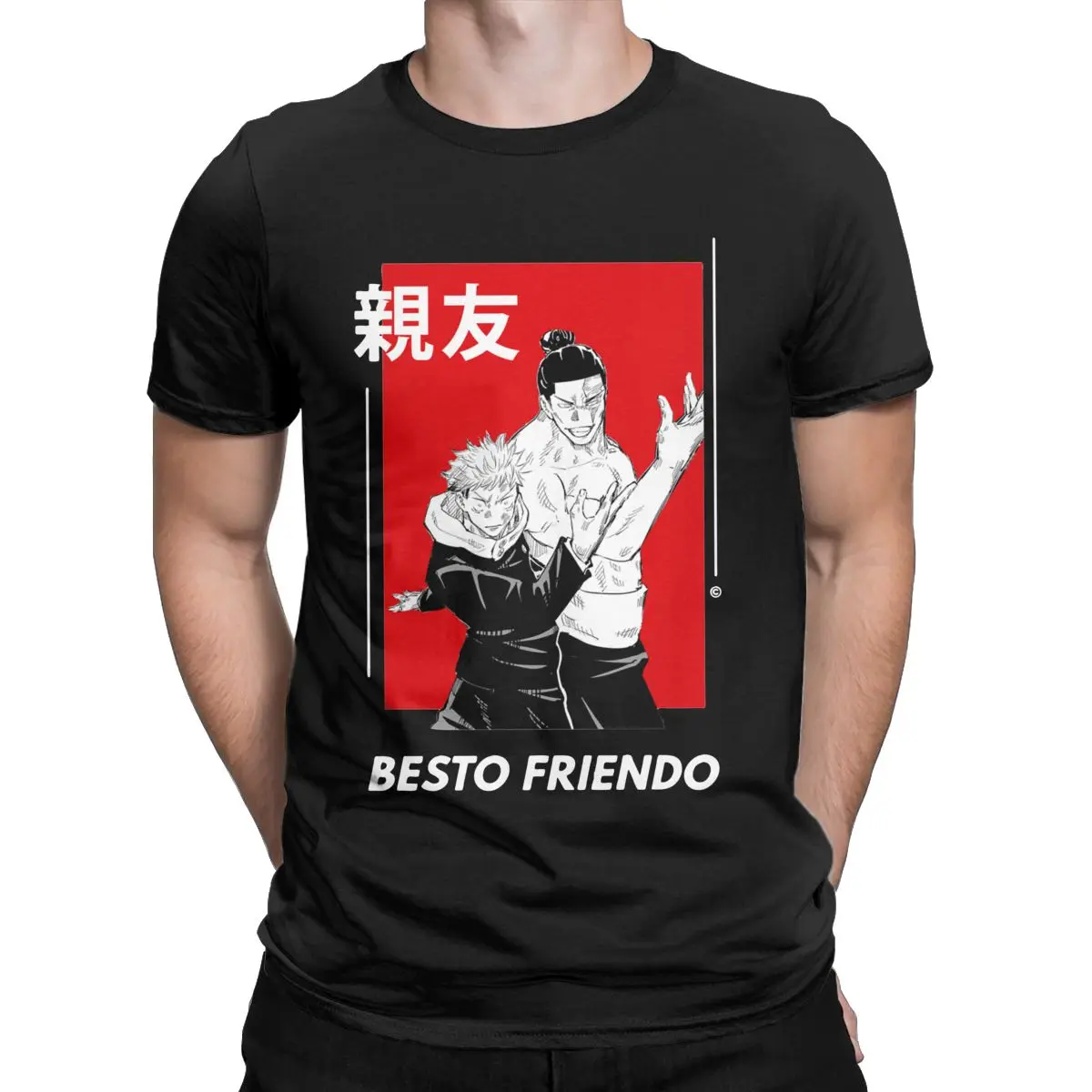 

Besto Friendo Itadori And Todo Pose Jujutsu Kaisen T-Shirt For Men Cotton T Shirt Short Sleeve Tee TShirt Classic anime