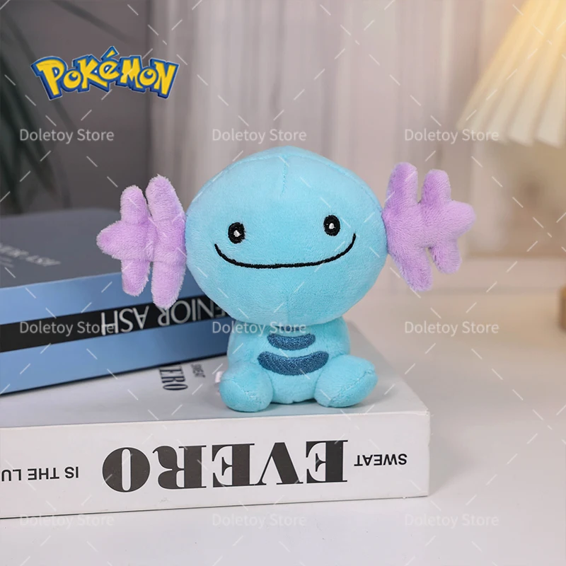 Фото Плюшевые игрушки серии Fit Pokemon: Wooper, Kangaskhan, Minun, Plusle, Phantump, Duskull с светящимися глазами, мягкие плюшевые куклы-животные, игрушки на день рождения для детей №3