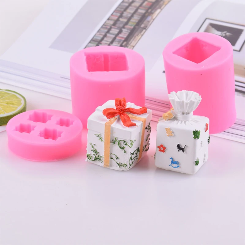 

Christmas Gift Box Shape Mold Chocolate Biscuit Food Grade Silicone Mold Cake Decoration Tool Baking Baking Tray Accessories