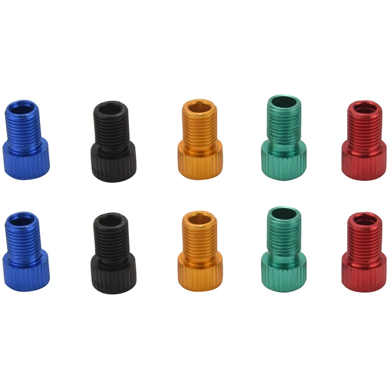 

Bicycle Valve Adapter 10Pcs Aluminum Presta Schrader Converter Car Bicycle Hose Pump Compressor Tools