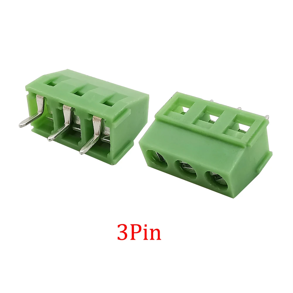 10 шт. KF127 5 0 мм шаг PCB клеммы провода блок 2Pin 3Pin сращиваемый прямой контакт винтовой