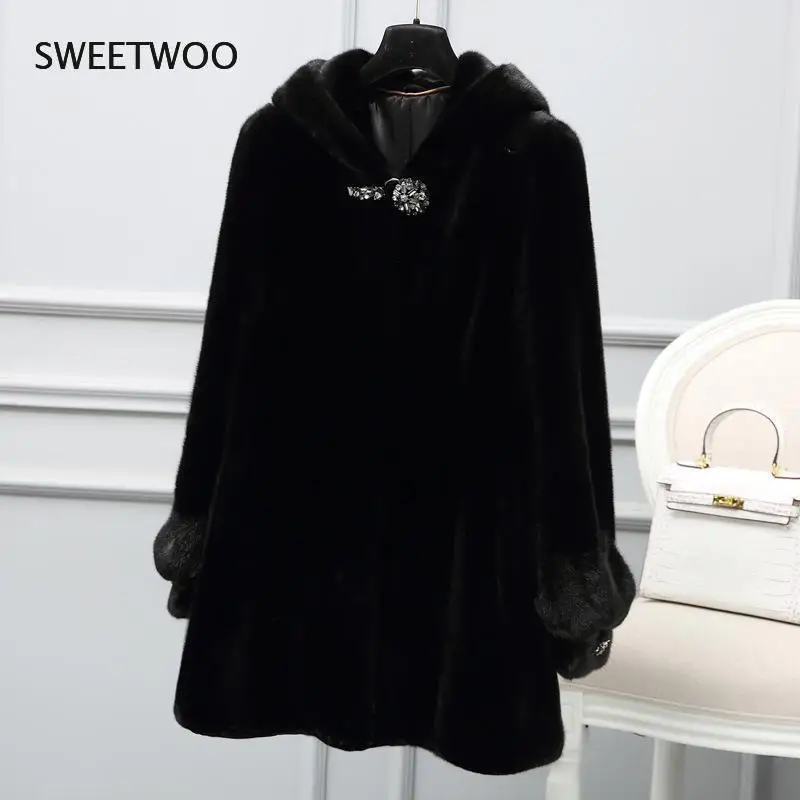 Women Faux Mink Coats Female Mink Fur Coat Faux Long Fur Coat Ladies Winter Clothes Oversize Natura Casaco Feminino Inverno 2022