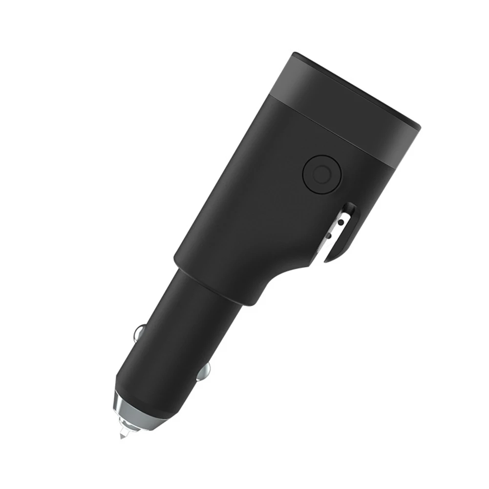6 in 1 car charger adapter fast charging with led flashlight emergency window breaker belt cutter multi function phone charger free global shipping