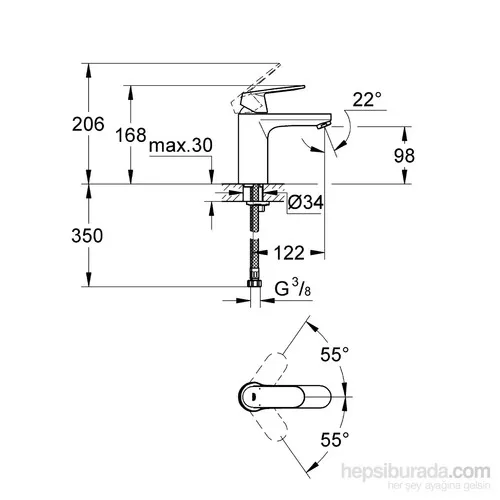 Однорычажный смеситель для раковины Grohe Eurocosmo-23327000 | Обустройство дома