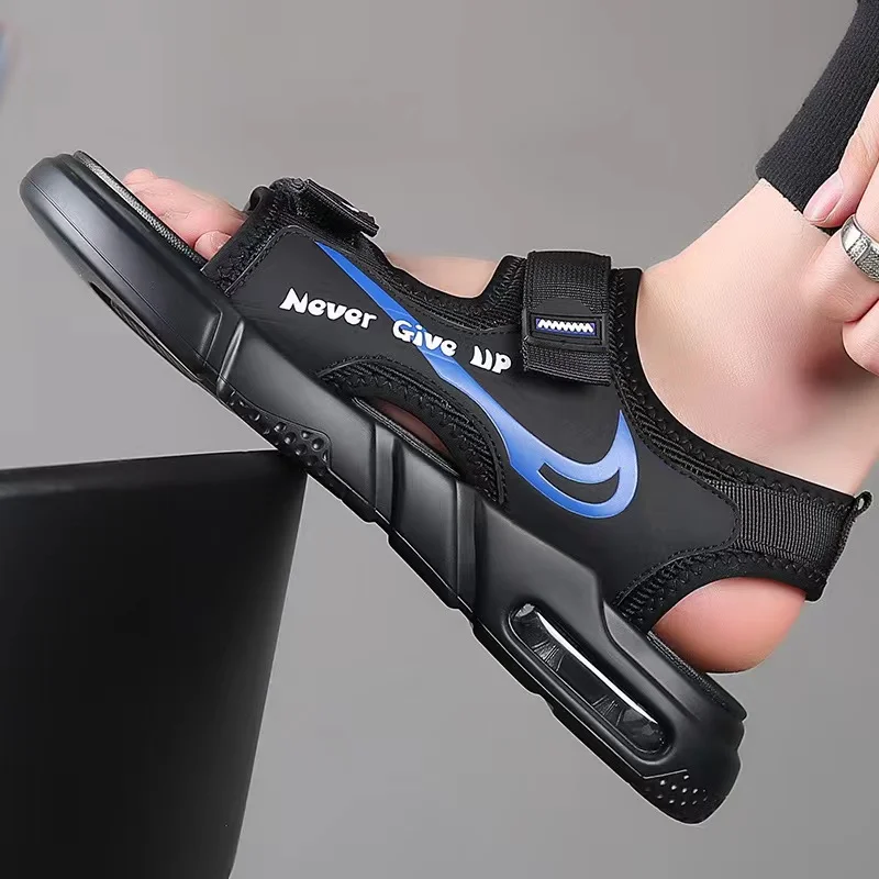 Summer Men Sandals Size 38-44 Leisure Beach Boys Shoes Comfortable Casual Non-slip Bottom Male Heightens waterproof Shoes