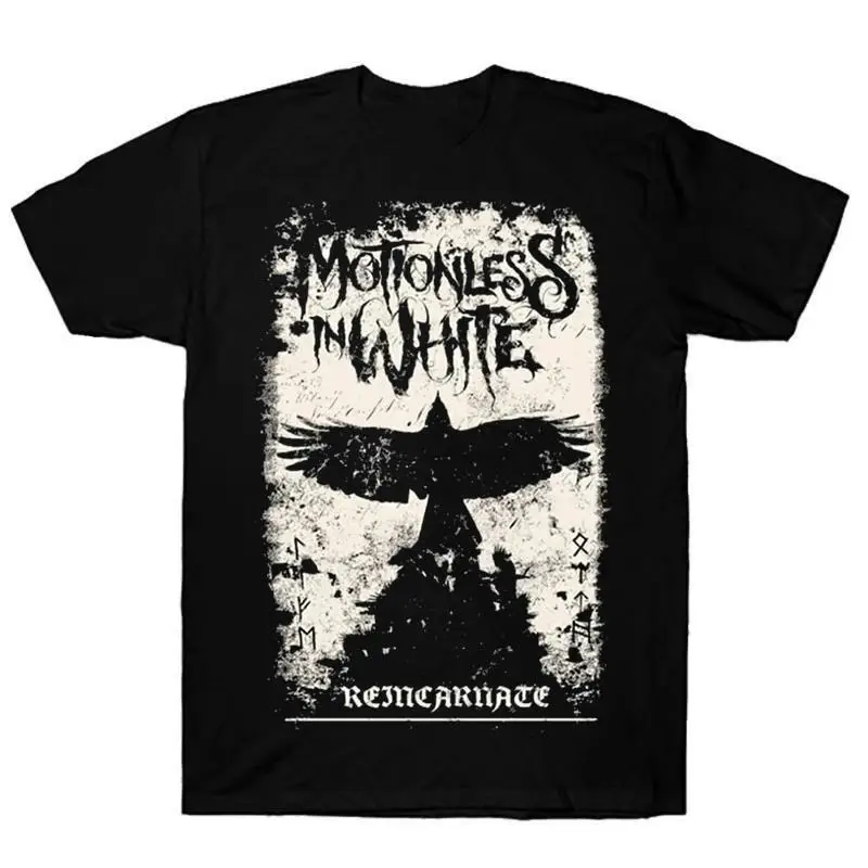 Vtg Motionless In White Band Cotton Black Unisex Shirt Cool new