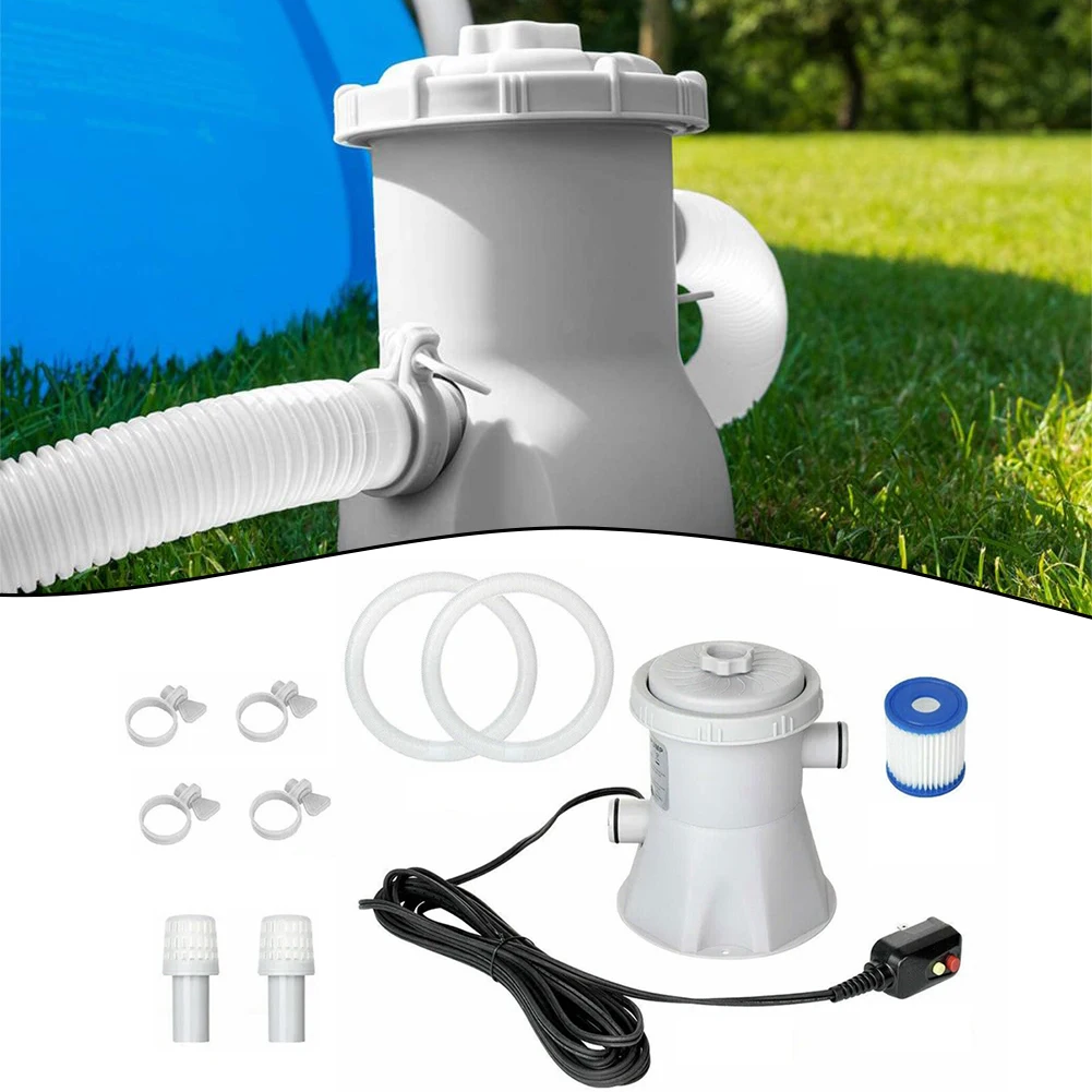 1 Sets 300 Gallon Swimming Pool Pump W/ Filter Kits Cleaning Above Ground Pools HS-630 Electric Swimming Pool Filter Pump
