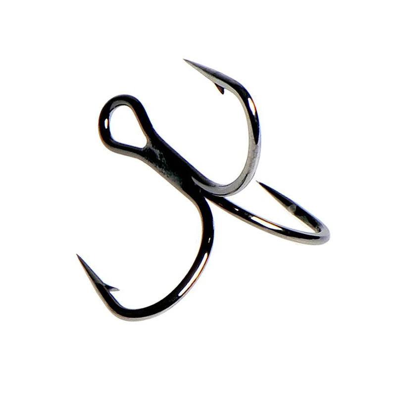 

Mustad Norway Treble Hooks TG77NP-BN High Carbon Steel Black Nickle Barbed Jawlock Angle 3X Strength Lure Fishing Anchor