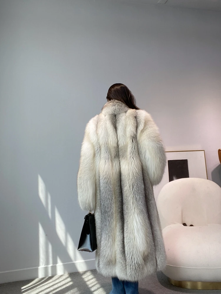 Full Leather Golden Island Rihui Fox Fox Fur Women's Long Fur Coat