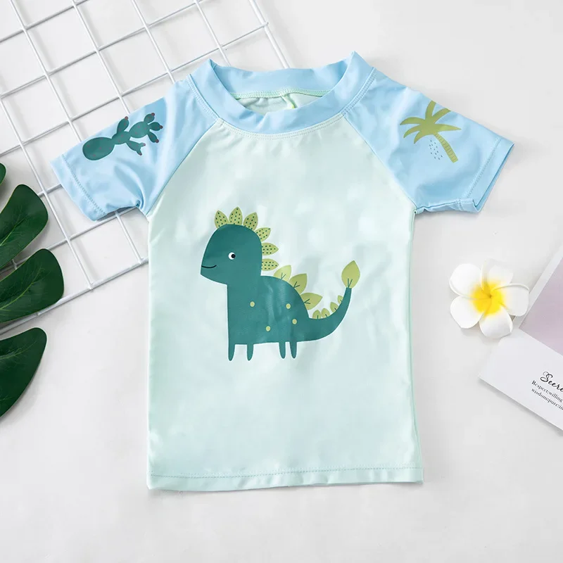 

Cool Children's Swimsuit Boys Dinosaur Long-sleeved Sunscreen Quick-drying Bathing Suit Kid Swimming Suit Toddler Baby Swimwear