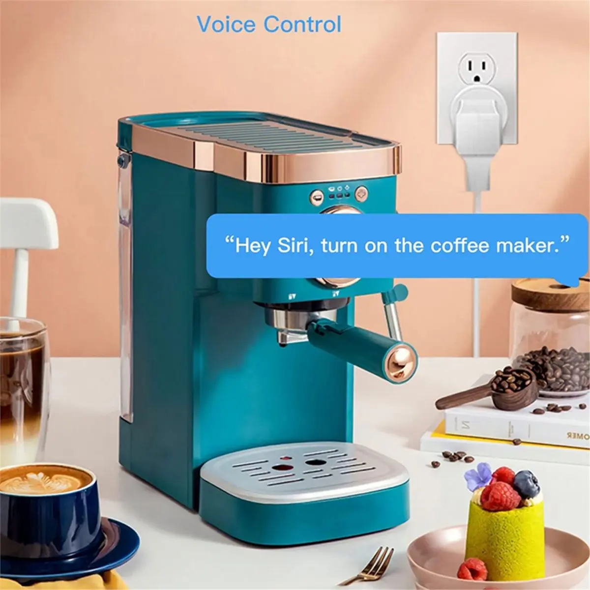Фото Умная мини-розетка A08I, Wi-Fi-розетка для Apple HomeKit, Alexa и Google Assistant, сертифицирована MFi, без хаба, 2 штуки, американская вилка №3