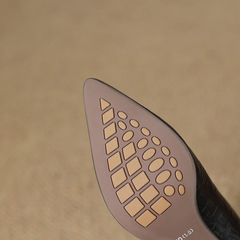 Женские эластичные ботинки все в одном из натуральной кожи с острым носком