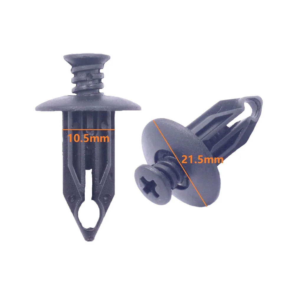 

100Pcs Auto Fastener Clip Patterned nail Car Body Push Fender Retainer Pin Rivet Bumper Clip Kits For Honda Car Accessories