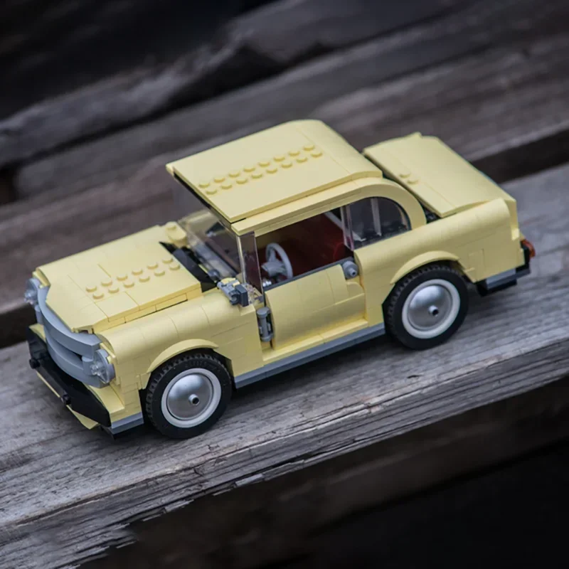 Конструктор MOC классический желтый старинная модель купе технология конструктор
