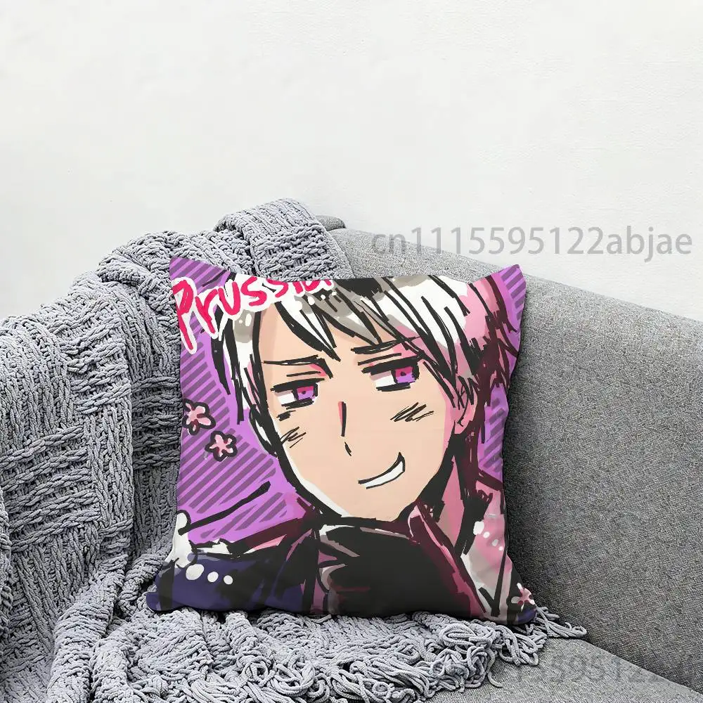 Фото Наволочка P-Prussia hetalia 50x50 см, квадратная наволочка для подушки своими руками, квадратный чехол для офисной подушки. №5