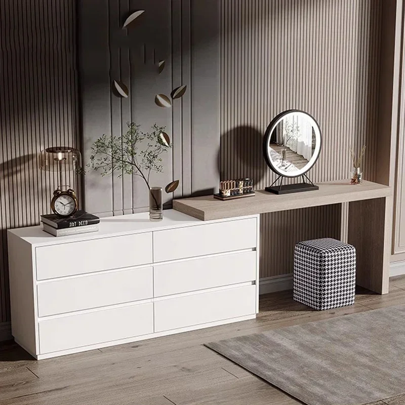 Роскошный туалетный столик для спальни Женский зеркальный стул очаровательный