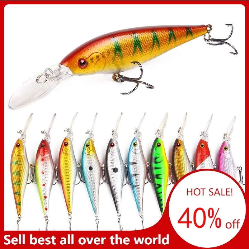 

1PCS Minnow Fishing Lure 11cm 10g Floating Hard Wobbler Bait Crankbait Carp Striped Bass Pesca Fishing Tackle SwimBait Jerkbait