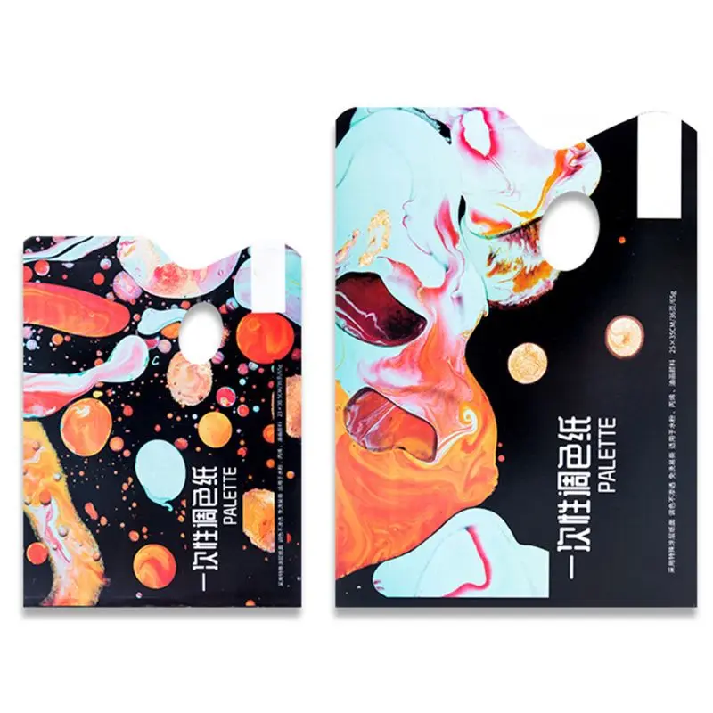 

C5AE Painting Material Paper Disposable Washable Color Palette 36 Sheets Of Color Paper Gouache Acrylic Toning