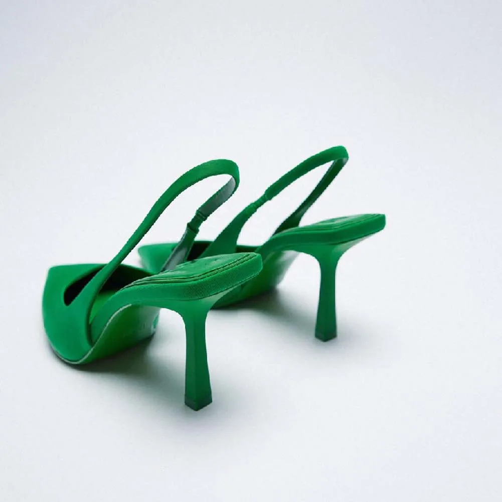 Women's Tip Toe High Heels 7.5CM Slope Heel Buckle Sandals For Wedding Party