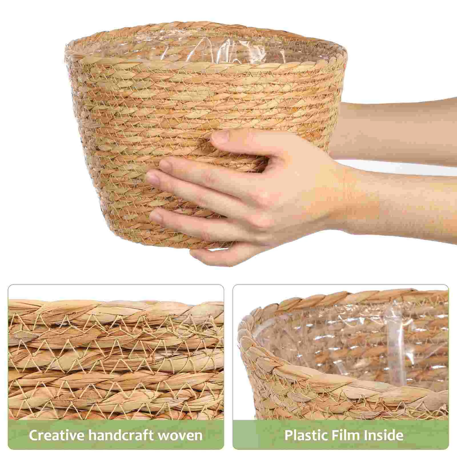 Белая корзина для цветочного горшка садовые корзины товары дома плетеный