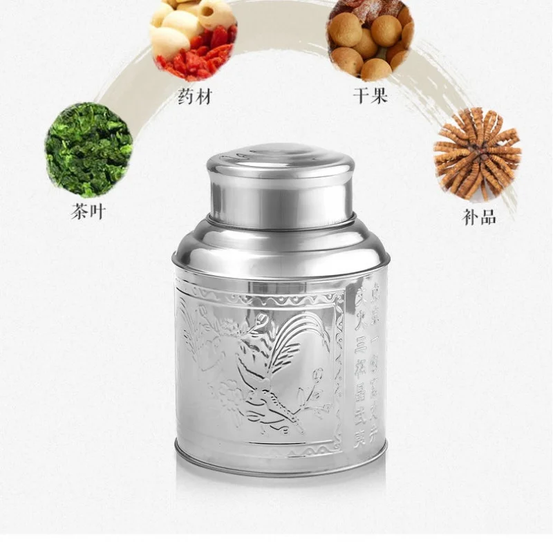[пустая банка из нержавеющей стали] с двойной крышкой толстая портативная