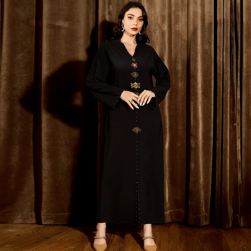 Ramadan Eid Mubarak Abaya Turkey Robe Djellaba Femme Musulmane Muslim Long Dress For Women Caftan Marocain Kaftan Prayer Clothes