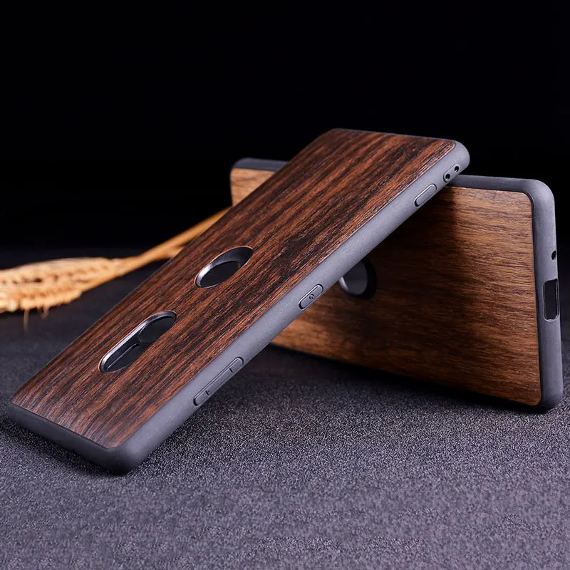 

Vintage Wood Like case for Sony Xperia XZ3 XZ4 Xperia 1 Good touching feel anti finger print No dirty coque for Sony Xperia 1