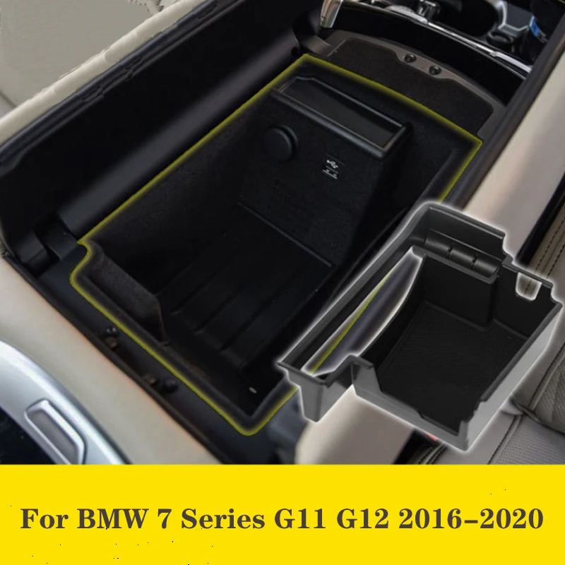 

FOAL BURNING ABS Car Storage Box Central container holder styling insert tray clapboard For BMW 7 Series G11 G12 2016-2020