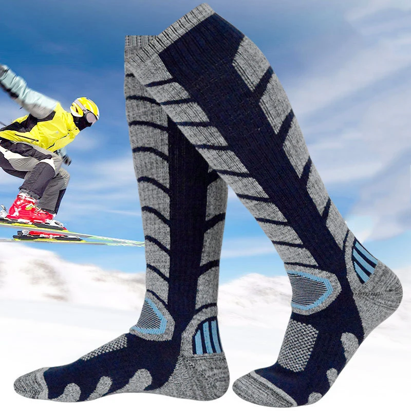 Merino Wool Thermal Ski Socks for Men Women Winter Long Warm Skiing Snowboarding Outdoor Sports Performance Stocking Hiking