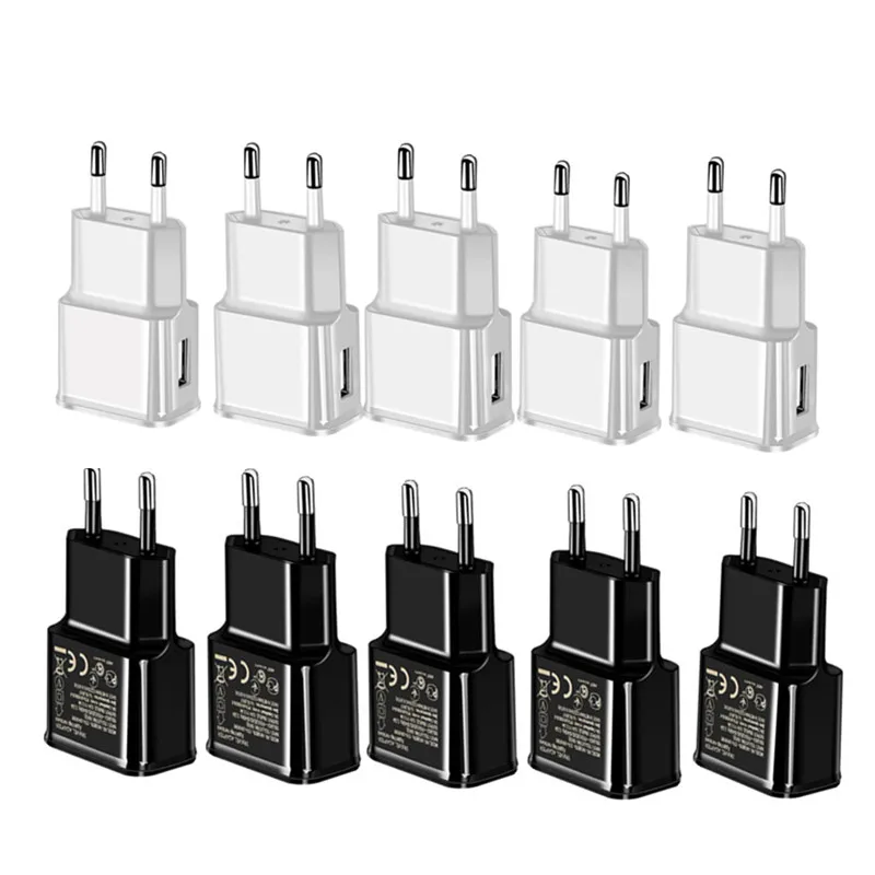 

10pcs/lot EU US Plug Universal Wall USB Charger 2A Power Adapter for Samsung S6 s7 s8 S10 J3 Xiaomi Iphone Mobile Phone Charger