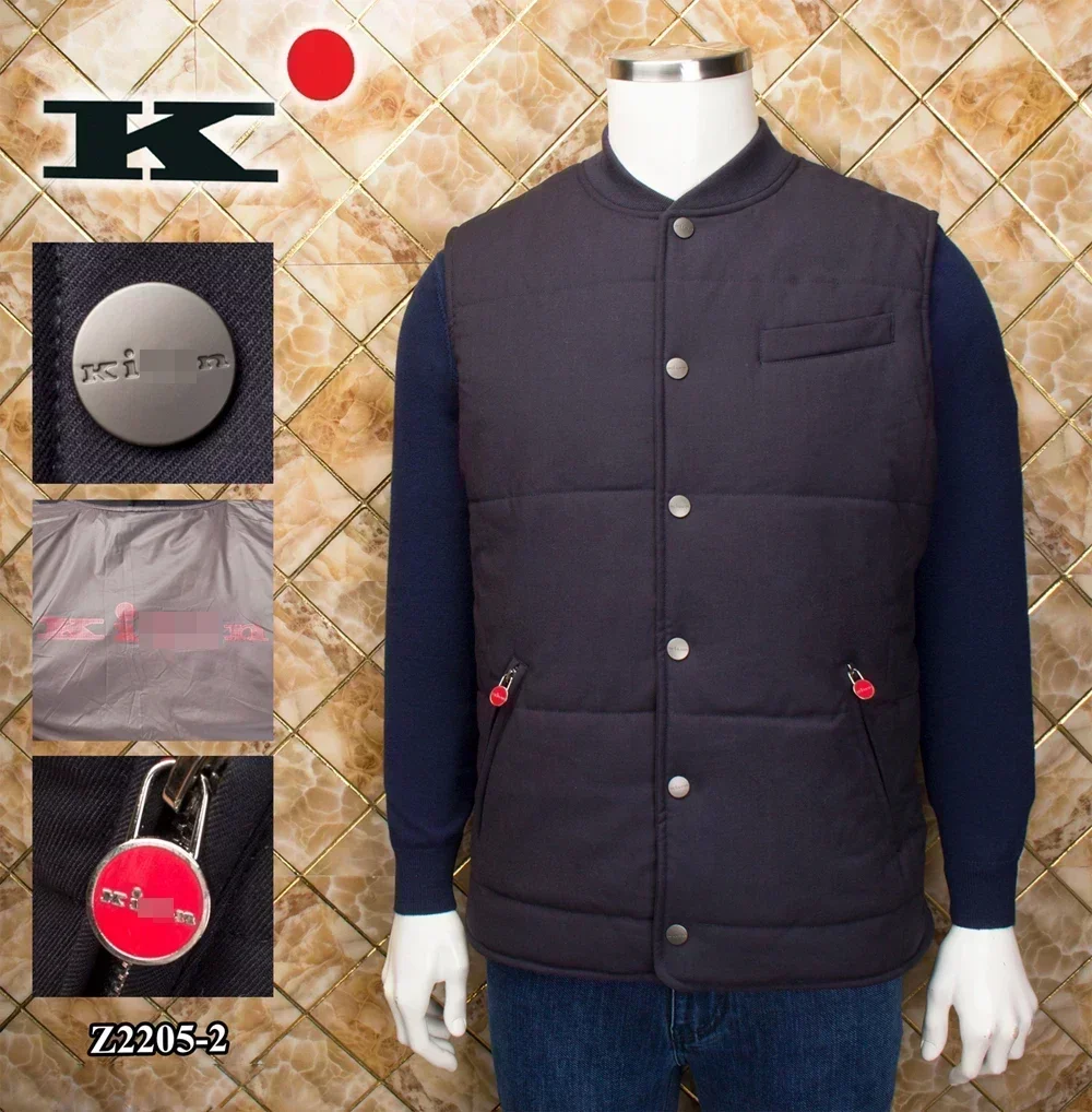 Мужской жилет с длинным рукавом на молнии из хлопка