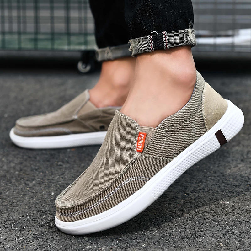 

New Men Canvas Shoes Espadrilles 2023 Summer Breathable Casual Shoes Men Loafers Comfortable Ultralight Slip on Lazy Boat Shoes
