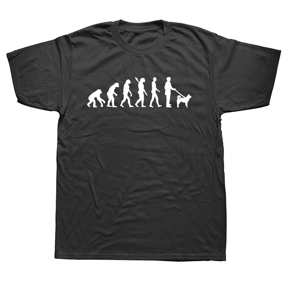 

Funny Shiba Inu Dog Evolution T Shirt Graphic Cotton Streetwear Short Sleeve O-Neck Harajuku The Dogfather T-shirt Mens Clothing