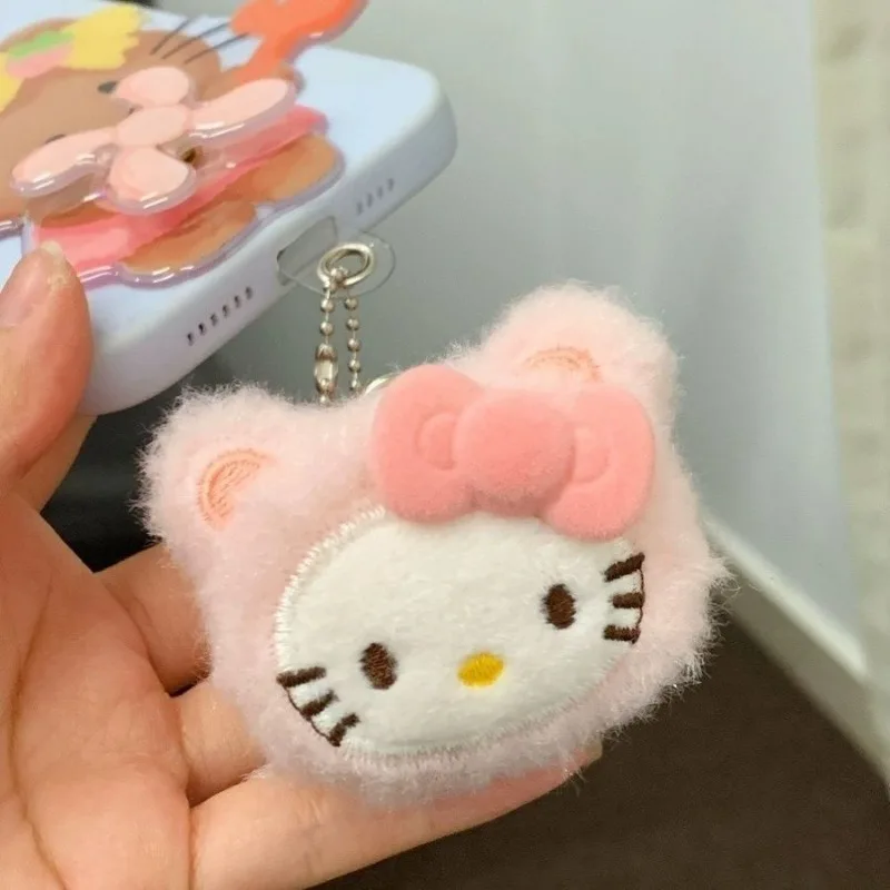 Kawaii Sanrio Hellokitt Y плюшевый кулон аниме милый двусторонний брелок для мобильного
