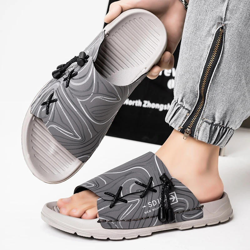 Мужские летние садовые шлепанцы сандалии с индивидуальным дизайном