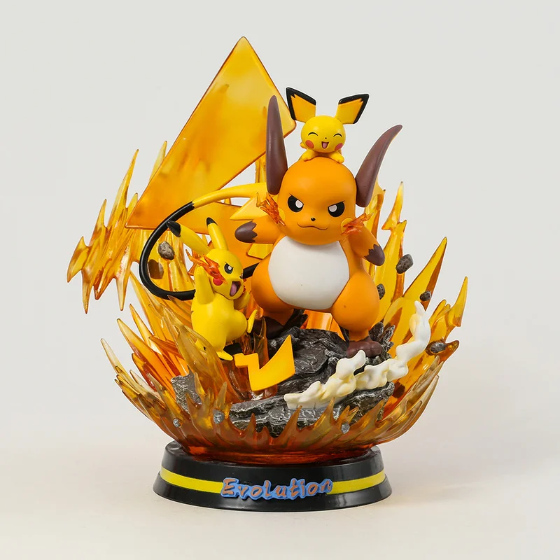 

Pokemon Anime Figure Pet Elf Gk Mewtwo Raichu Charmander Gengar Glow Garage Kit Model Collection Decorative Toys Children'S Gift