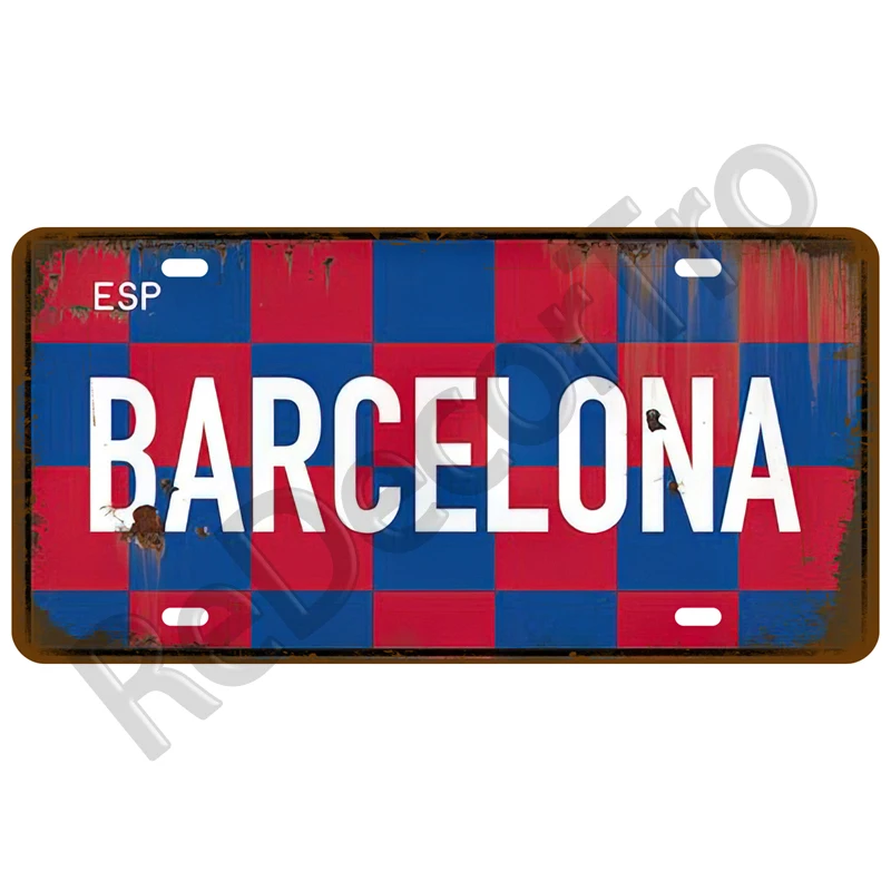 

Металлическая табличка с изображением Мадрида