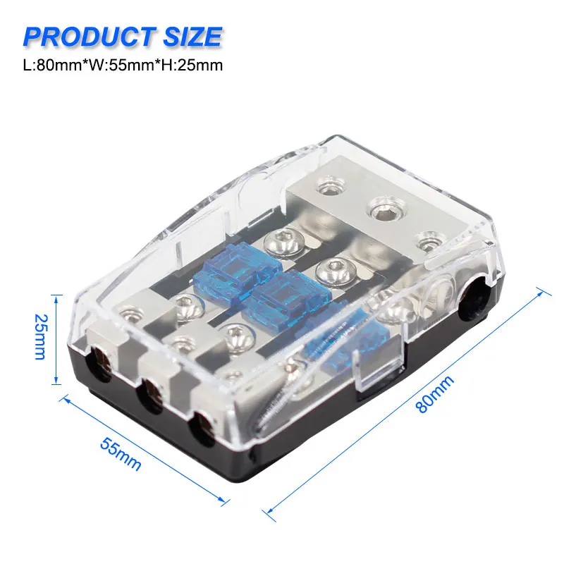 Синий блок предохранителей 12 в 60 А 2 комплекта цинковый сплав автомобильный
