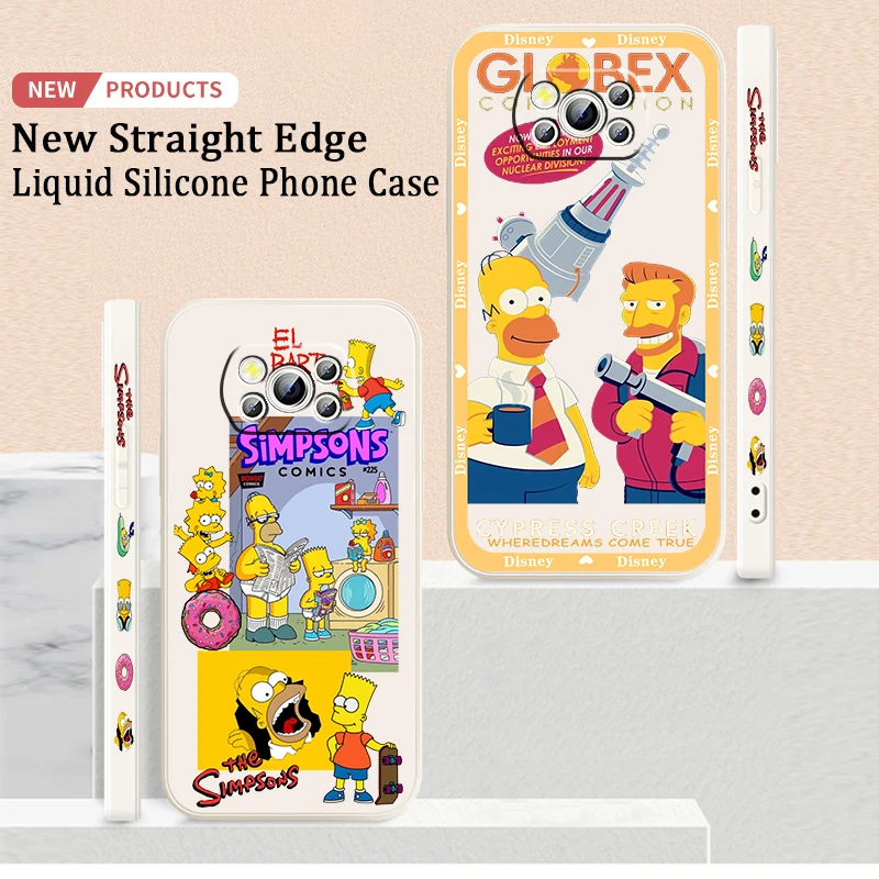 

The Simpsons Homer Disney Phone Case For Xiaomi Mi Poco M5s M5 X4 X3 M4 M3 F4 F3 GT Pro NFC 5G Liquid Left Rope Cover